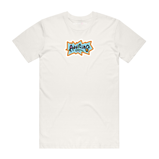Adulting (Blue) - Slogan T-Shirt - Natural