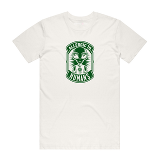 Allergic To Humans - Funny T-Shirt - Natural