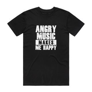 Angry Music Makes Me Happy - Music T-Shirt - Black