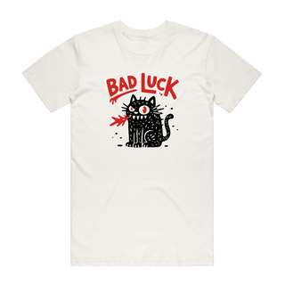 Bad Luck Kitty - Funny T-Shirt - Natural