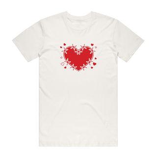 Barbed Wire Heart - Graphic T-Shirt - Natural