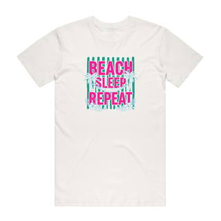 Beach Sleep Repeat - Graphic T-Shirt - Natural