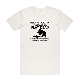 Bear Attack - Funny T-Shirt - Natural