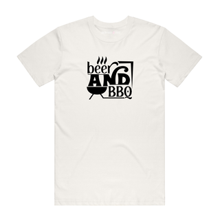 Beer And BBQ - Slogan T-Shirt - Natural