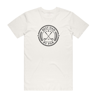 Best Dad By Par - Dad T-Shirt - Natural