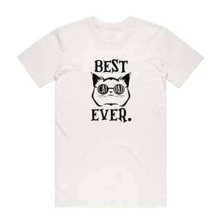Best Cat Dad Ever (sunglasses) - Dad T-Shirt - Natural