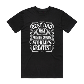 Best Dad World's Greatest - Parent T-Shirt - Black