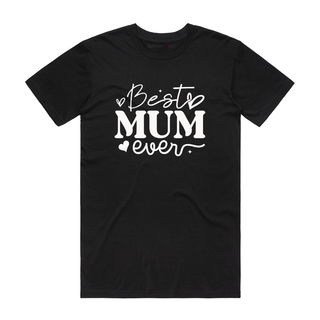 Best Mum Ever (Sparkle) - Mum T-Shirt - Black