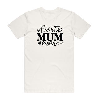 Best Mum Ever (Sparkle) - Mum T-Shirt - Natural