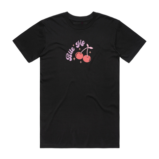 Bite Me Cherry - Graphic T-Shirt - Black