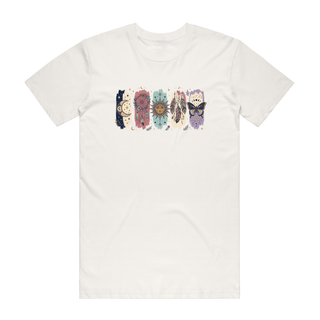 Boho Line Up - Graphic  T-Shirt - Natural