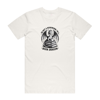 Book Dragon - Book T-Shirt - Natural