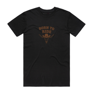 Born To Ride (Bone) - Graphic T-Shirt - Black