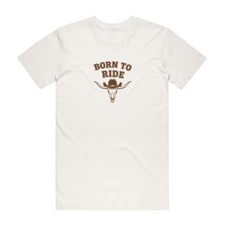 Born To Ride (Bone) - Graphic T-Shirt - Natural