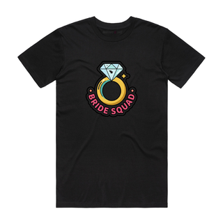 Bride Squad (ring) - Bridal T-Shirt - Black