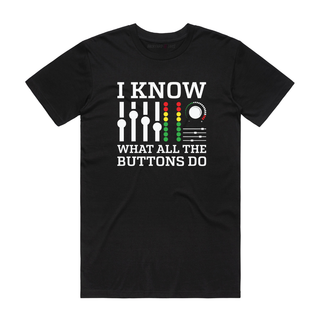 Buttons - Music T-Shirt - Black