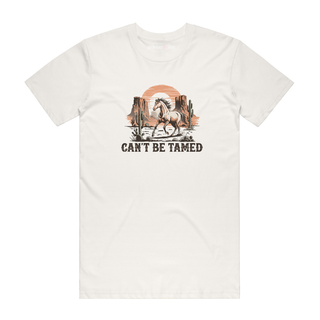 Can't Be Tamed - Funny T-Shirt - Natural