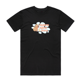 Capybaras Against Drama - Graphic T-Shirt - Black