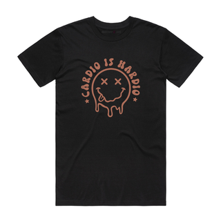 Cardio Is Hardio - Funny T-Shirt - Black
