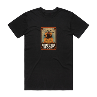 Certified Spooky (cat) - Halloween T-Shirt - Black