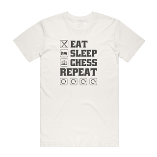 Chess Repeat - Gaming T-Shirt - Natural