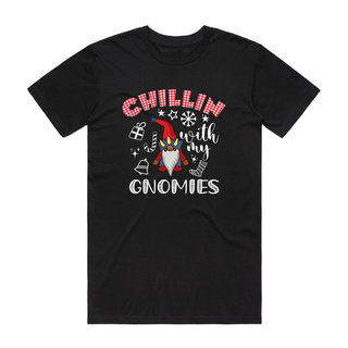 Chillin' With My Gnomies - Christmas T-Shirt - Black