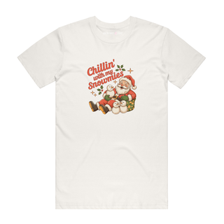 Chillin' With My Snowmies - Christmas T-Shirt - Natural