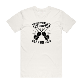 Clap On 1 And 3 - Music T-Shirt - Natural