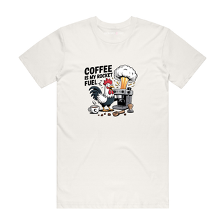 Coffee Is My Rocket Fuel - Funny T-Shirt - Natural