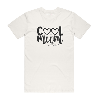 Cool Mum (Glasses) - Mum T-Shirt - Natural