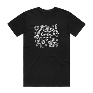 Country Music - Graphic T-Shirt - Black