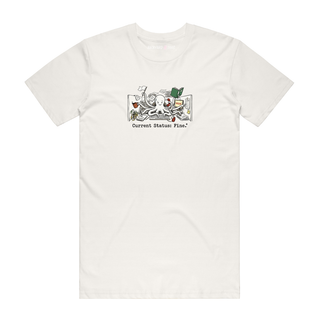 Curent Status Fine - Funny T-Shirt - Natural