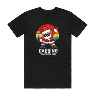 Dabbing Through The Snow - Christmas T-Shirt - Black