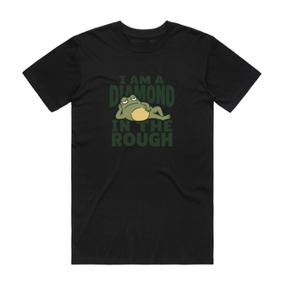 Diamond In The Rough - Funny T-Shirt - Black