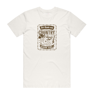 Dirt Roads - Music T-Shirt - Natural