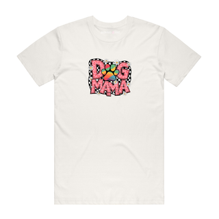 Dog Mama (Rainbow) - Mum T-Shirt - Natural