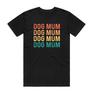 Dog Mum (Rainbow) - Mum T-Shirt - Black