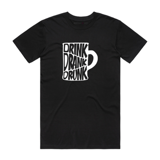 Drink Drank Drunk (Cup) - Graphic T-Shirt - Black