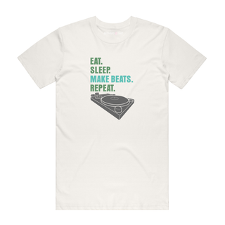 Eat Sleep Make Beats - Music T-Shirt - Natural