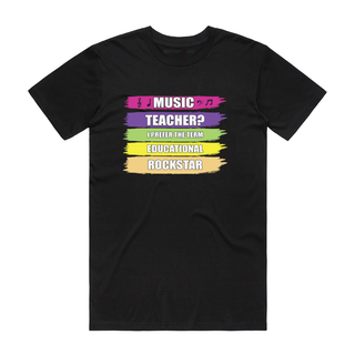 Educational Rockstar - Music T-Shirt - Black