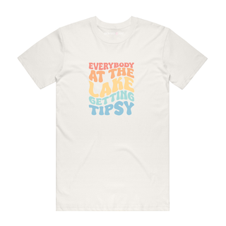 Everybody At The Lake Getting Tipsy - Funny T-Shirt - Natural