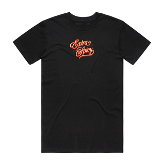 Extra Spicy (Yellow) - Slogan T-Shirt - Black