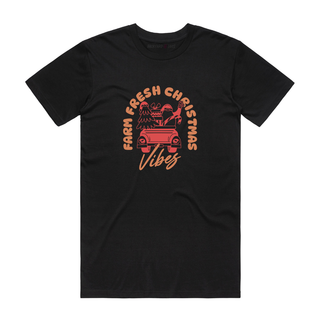 Farm Fresh Christmas - Christmas T-Shirt - Black