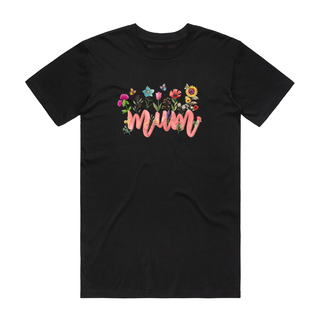 Flower Mum - Mum T-Shirt - Black