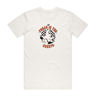 Freak In The Sheets - Halloween T-Shirt - Natural