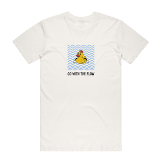 Go With The Flow (duck) - Graphic T-Shirt - Natural