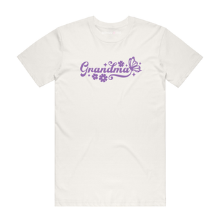 Grandma (Butterfly) - Mum T-Shirt - Natural