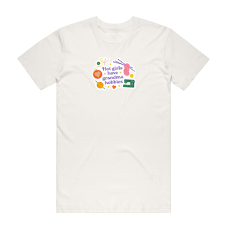 Grandma Hobbies - Slogan T-Shirt - Natural