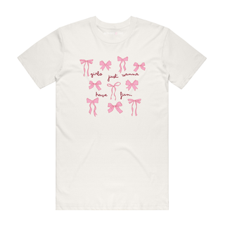 Girls Just Wanna Have Fun  – Graphic T-Shirt - Natural