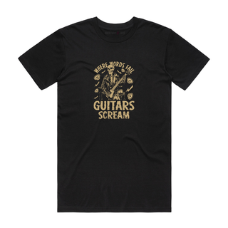Guitar Scream - Music T-Shirt - Black